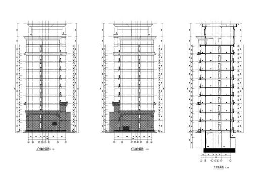 欧式小高层住宅建筑施工图CAD2020